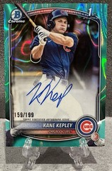 2025 Bowman Draft Kane Kepley 1st Chrome Aqua Lava Refractor Auto /199 #CPA-KK