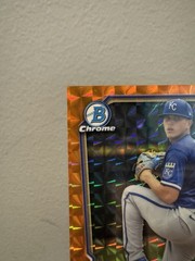 2026 Bowman Chrome Kendry Chourio /25 Orange Geometric Refractor Royals #BCP-7