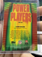 2025 Topps Chrome #PP-8 Cam Ward Power Players Blue Refractor #/150