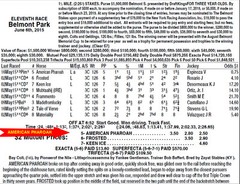 AMERICAN PHAROAH 2 BELMONT STK, 1 KY DERBY, 1 GUEST PROGRAM , BUTTON