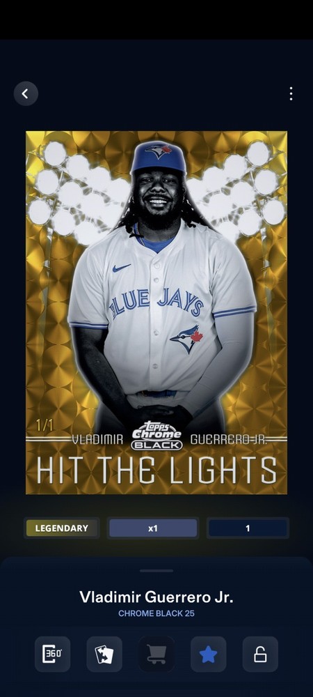 Vladimir Guerrero Jr Digital 1/1 Superfractor Hit The Lights
