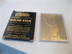 Nolan Ryan All-Time Strikeout King 1993 Bleachers 23 Karat Gold – only 5714 made