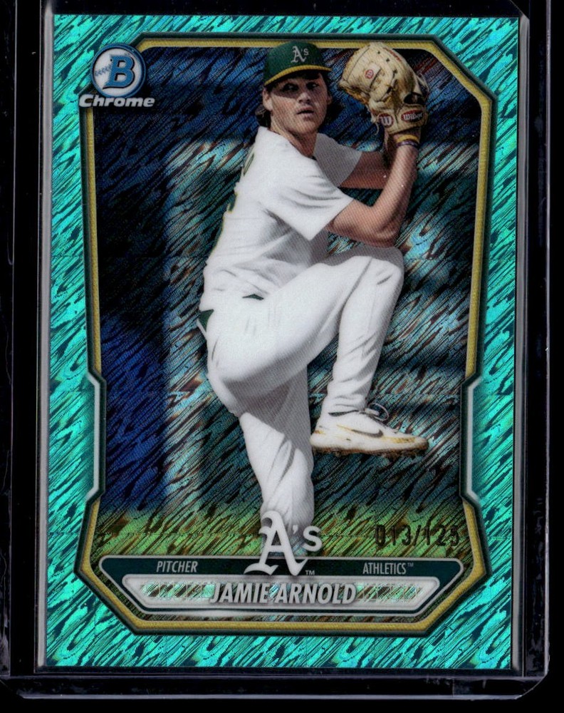 2026 Bowman #BCP-112 Jamie Arnold Chrome Prospects Aqua Shimmer Refractor /125