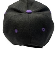 L A Black and Purple Los Angeles One Size Fits All Adjustable Themed Team Cap