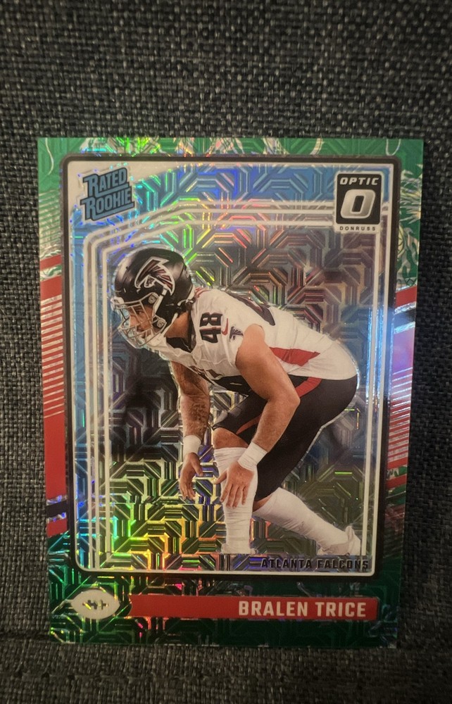 2024 Panini Donruss Optic – Rated Rookie Bralen Trice #212 Dragon Prizm /24 (RC)