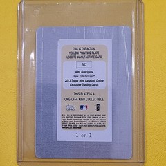 Topps 2013 Mini Online Exclusive Alex Rodriguez Yankees #303 Yellow Plate 1/1