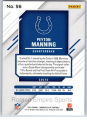 2021 & 2023(2) Panini Football – Peyton Manning – Indianapolis Colts – 3 Pc Set