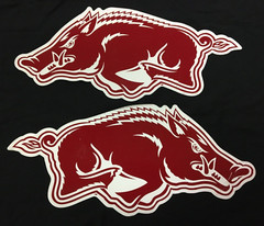 Arkansas Razorbacks Car Magnet Set (2) 15 inches long