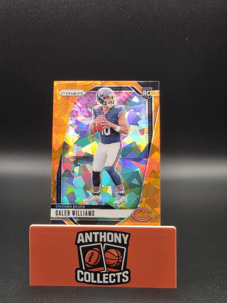 2024 Panini Prizm CALEB WILLIAMS ROOKIE Orange Cracked Ice Bears RC #301