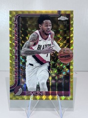 2025-26 Topps Chrome – Anfernee Simons – #122 – Gold Geometric Refractor /50