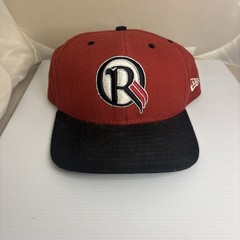 Vintage GAME WORN New Era Red Visalia Rawhide Cap Hat MiLB ONE SIZE SnapBack