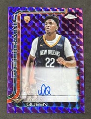 2025-26 Topps Chrome DERIK QUEEN Purple Geometric Refractor Rookie Auto 10/75