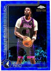 2025-26 Topps Chrome Update NAZ REID #71 Blue Wave Refractor /150 – Timberwolves