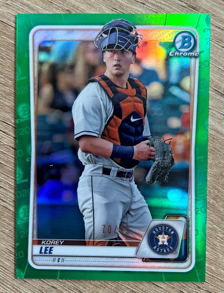 2020 Bowman Draft Chrome Green Refractor /99 Korey Lee #BD-3 Houston Astros