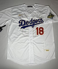 Los Angeles Dodgers Yoshinobu Yamamoto #18 Japanese Spelling Kanji Gold Jersey