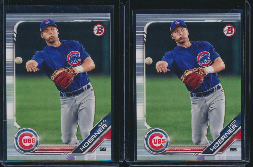 Lot of (3) NICO HOERNER 2019 Bowman Paper Prospects Chicago CUBS Rookie RC