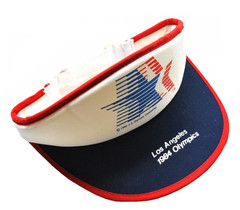 Vintage 1984 Los Angeles Olympics USA America 80s Red Blue White Sun Visor