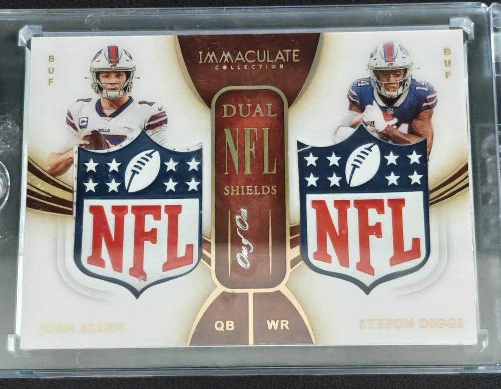 2020 Immaculate Dual NFL Shields Josh Allen/Stefon Diggs 1/1