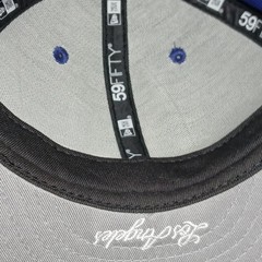 New Era 59Fifty LA Dodgers Fitted Hat 6 7/8 Side Script Logo White