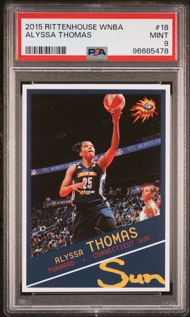 2015 Rittenhouse WNBA #18 Alyssa Thomas PSA 9 Connecticut Sun Phoenix Mercury
