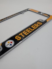 Pittsburgh Steelers License Plate Frame Steel City Football NFL Chrome New