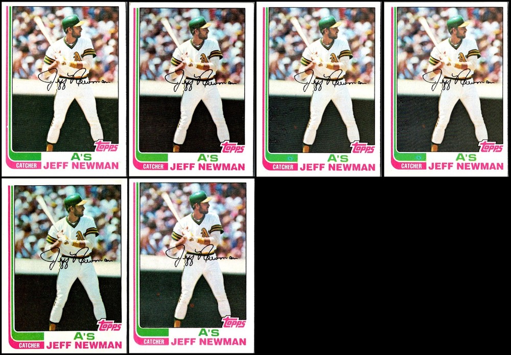 1982 Jeff Newman (6) Card Lot – DON’T MISS OUT – NEXT TIME IT’S GONE FOR GOOD!