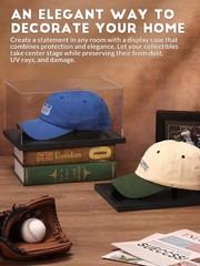 Hat Display Case, Clear Acrylic Baseball Cap Display Box Stand, UV Pro…