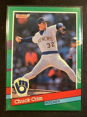 1990 Leaf: Donruss-Series Two #684 Chuck Crim/Brewers/P ⚾🐷⚾