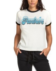 Junk Food Womens Carolina Panthers Retro Ringer Tee Shirt New XXS-2XL