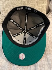 New York Yankees Gray & Blue Fitted 59FIFTY HAT WITH DEREK JETER SIDE PATCH