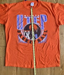 Vintage 1980s NCAA Basketball Utep Miners Tim Hardaway Era Shirt Jerzees XL USA