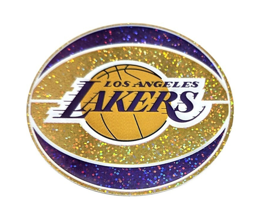 Los Angeles Lakers Basketball Prismatic Sticker LA Logo Shimmer NBA Decal