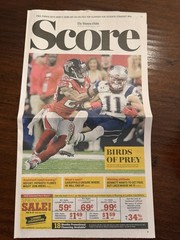 A Bitter End – Super Bowl LI Boston Globe Misprint Newspaper
