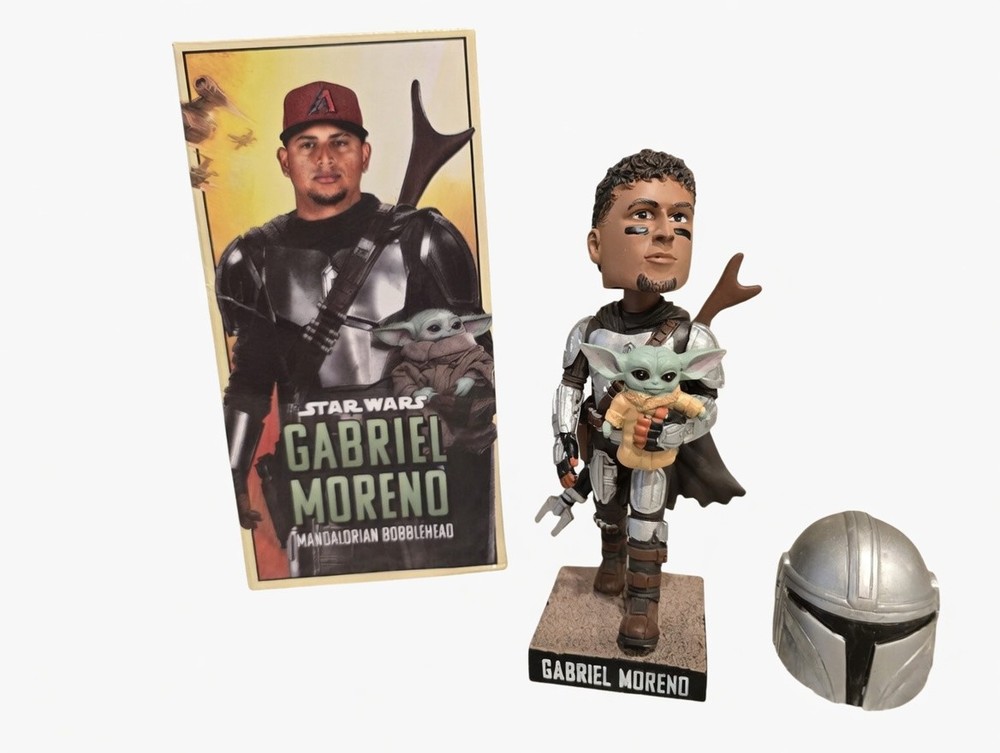Gabriel Moreno 2026 Star Wars Mandalorian with Baby Yoda Grogu Bobblehead SGA