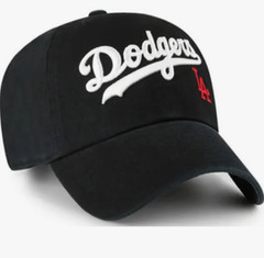 &rsquo;47 Brand Los Angeles LA Dodgers Script Clean up Hat Cap OSF Headwear Black