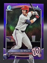2025 Bowman Draft Eli Willits 1st Bowman Chrome True Purple Refractor /250 BDC-1