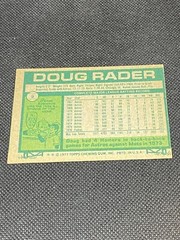 Doug Rader 1977 Topps #9 San Diego Padres Signed Auto Autographed Card