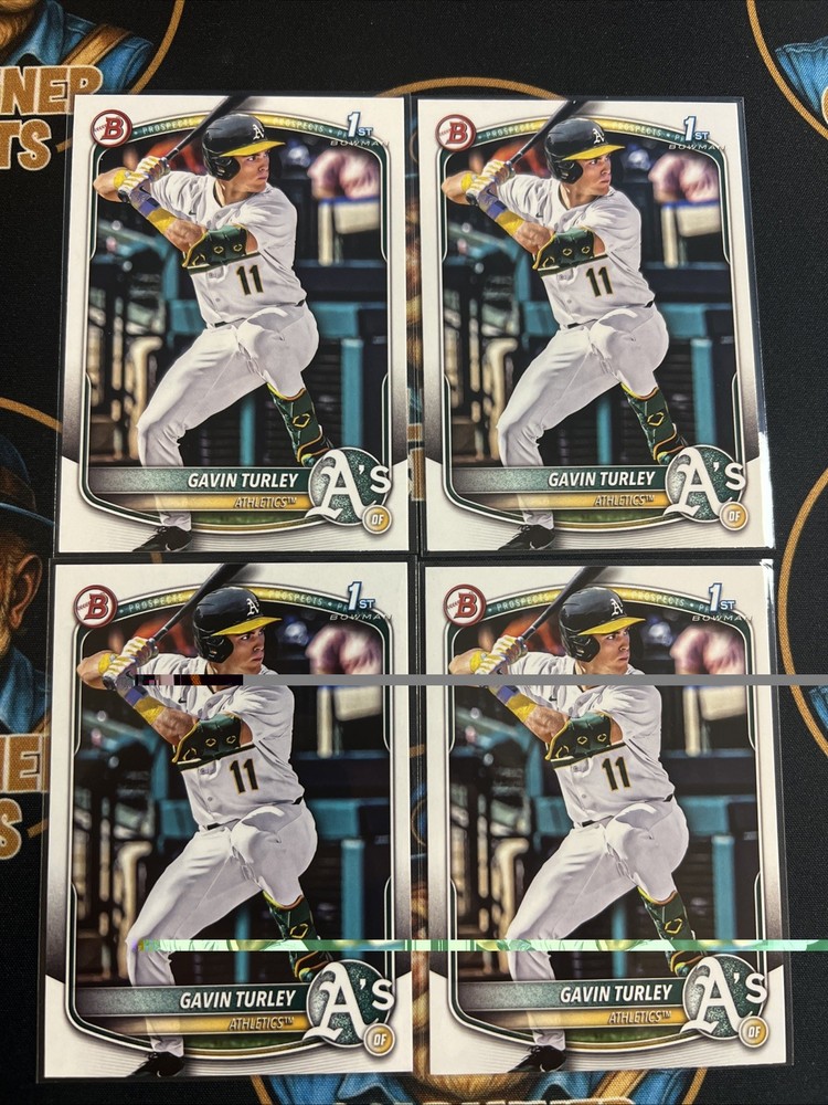 2025 Bowman Draft Gavin Turley BD-28 4 Card Lot A’s