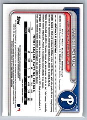 2024 Bowman Raylin Heredia Chrome Autographs Green Shimmer Refractors #/99