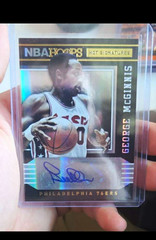 Panini NBA Hoops Hot Signatures George McGinnis 76ers #54 Auto 2014-15