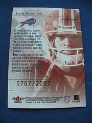 2003 Box Score Football Box Score Debut Josh Reed Buffalo Bills #14of15BSD