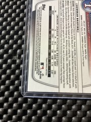 2025 Bowman – Chrome Prospects Winston Santos #BCP-121 Blue Reptilian Refractor