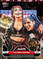 The Kabuki Warriors 3-Time Tag Team Champs 2025 WWE Topps NOW Card 121 – In Stoc