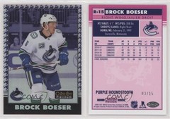 2020 O-Pee-Chee Platinum Retro Purple Houndstooth 3/15 Brock Boeser #R-15 1g69