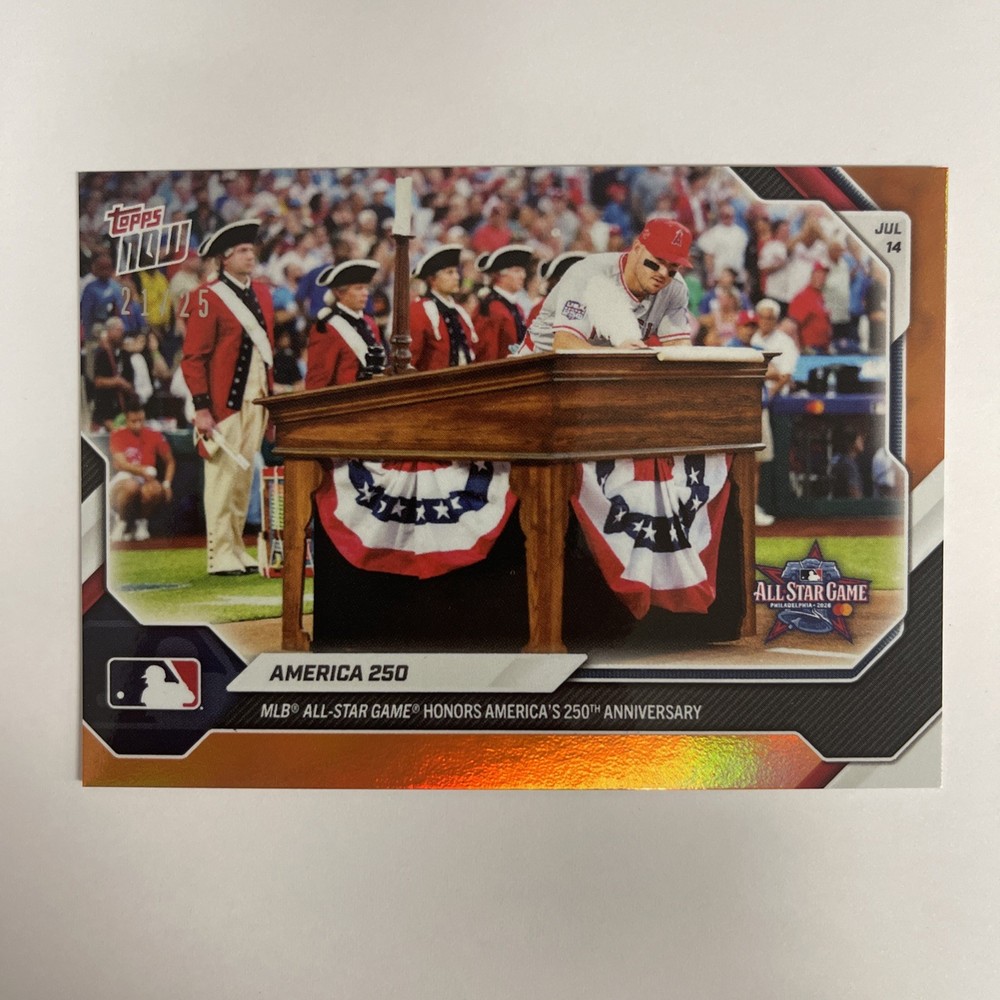 2026 Topps Now America 250 #456 All-Star Honors 250th Anniversary Orange 21/25
