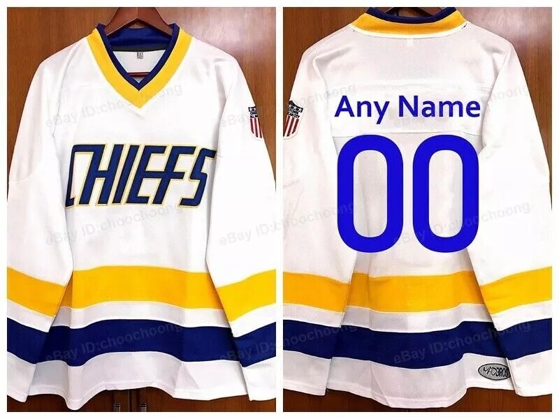 Youth/Men&rsquo;s Charlestown Chiefs Hockey Jersey Stitched Custom Any Name Any Number