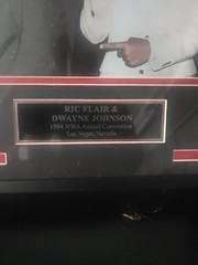 Ric Flair & Dwayne Johnson 1984 NWA Annual Convention Framed Plaque