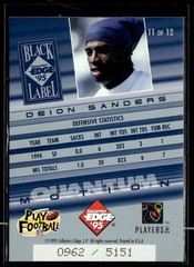 1995 Collector&rsquo;s Edge Deion Sanders Black Label Quantum Motion #/5151 HSC