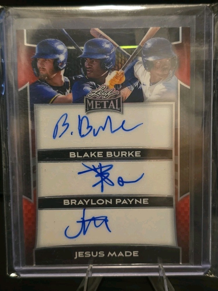 2025 Leaf Metal – Triple Autographs Braylon Payne, Jesus Made, Blake Burke /15