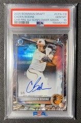 2025 Bowman Draft Caden Bodine 1st Sunflower Seed Autograph /5 #CPA-CB Psa 10